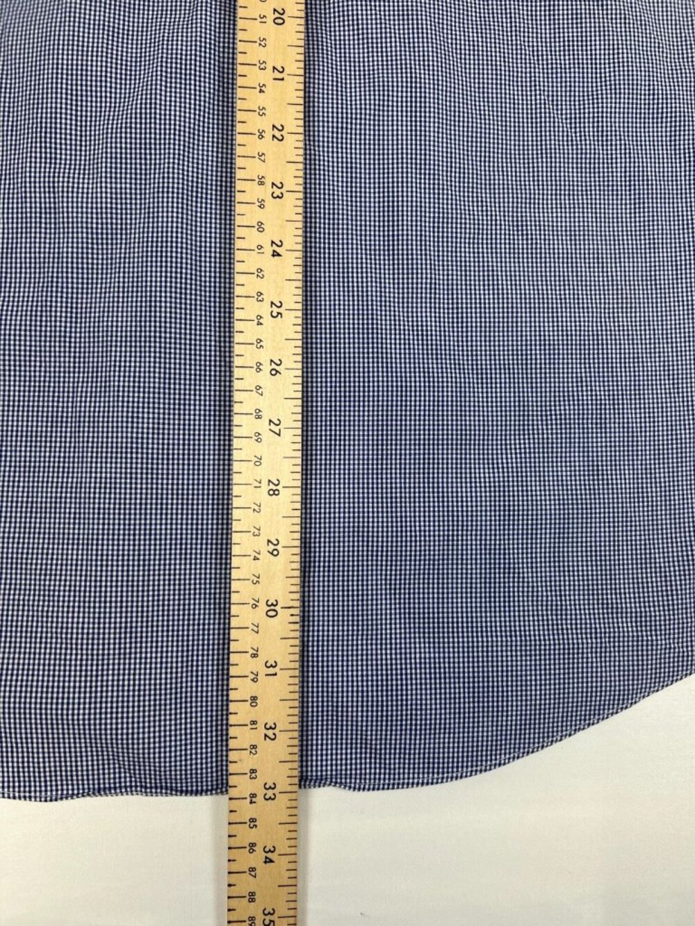Brooks Brothers Men 17-6/7 Blue White Gingham Non-Iron Cotton Button Up Shirt - Picture 4 of 7